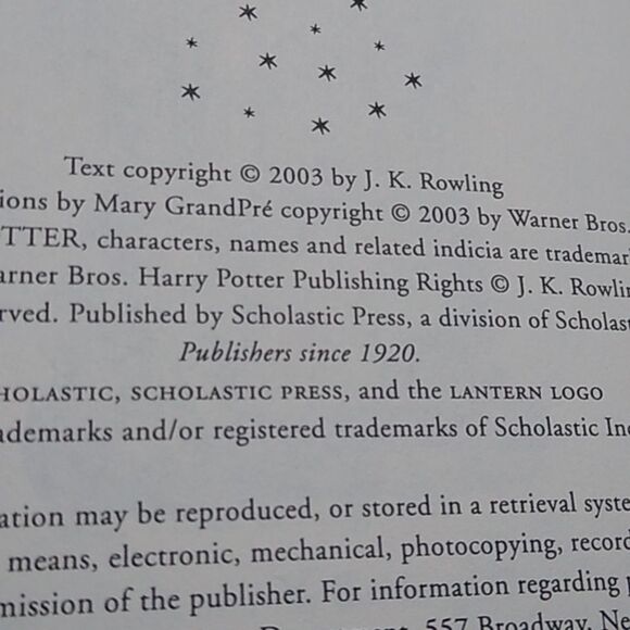 Harry Potter and the Order of the Phoenix Book Year 5 - Picture 6 of 7